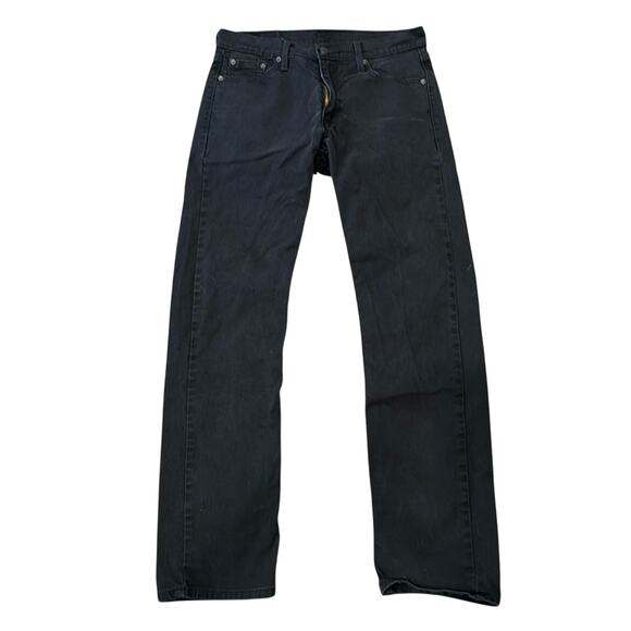 Levi's Men's 513 Slim Straight Jean Black Size 30x32 - Picture 2 of 9